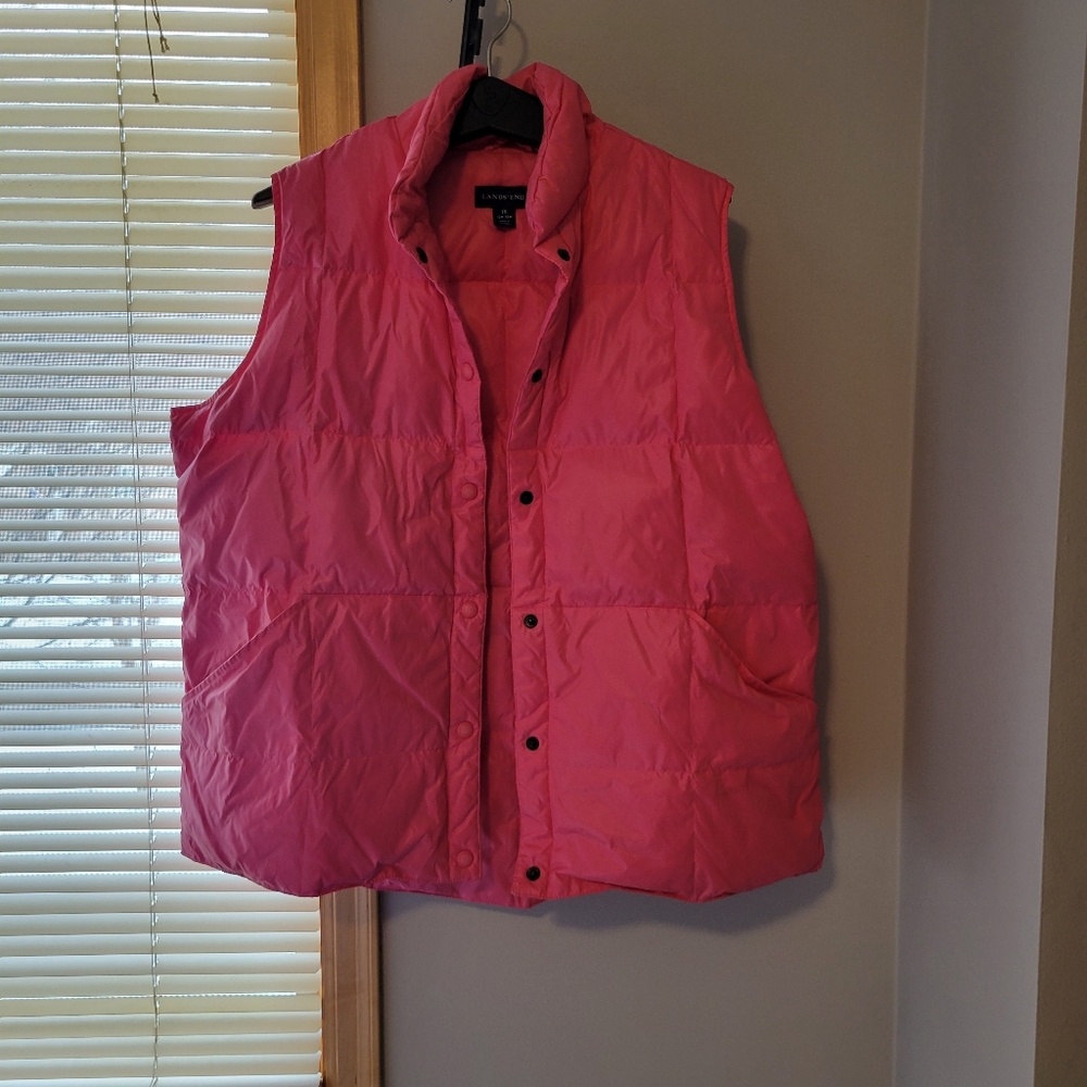 Pink puffer vest